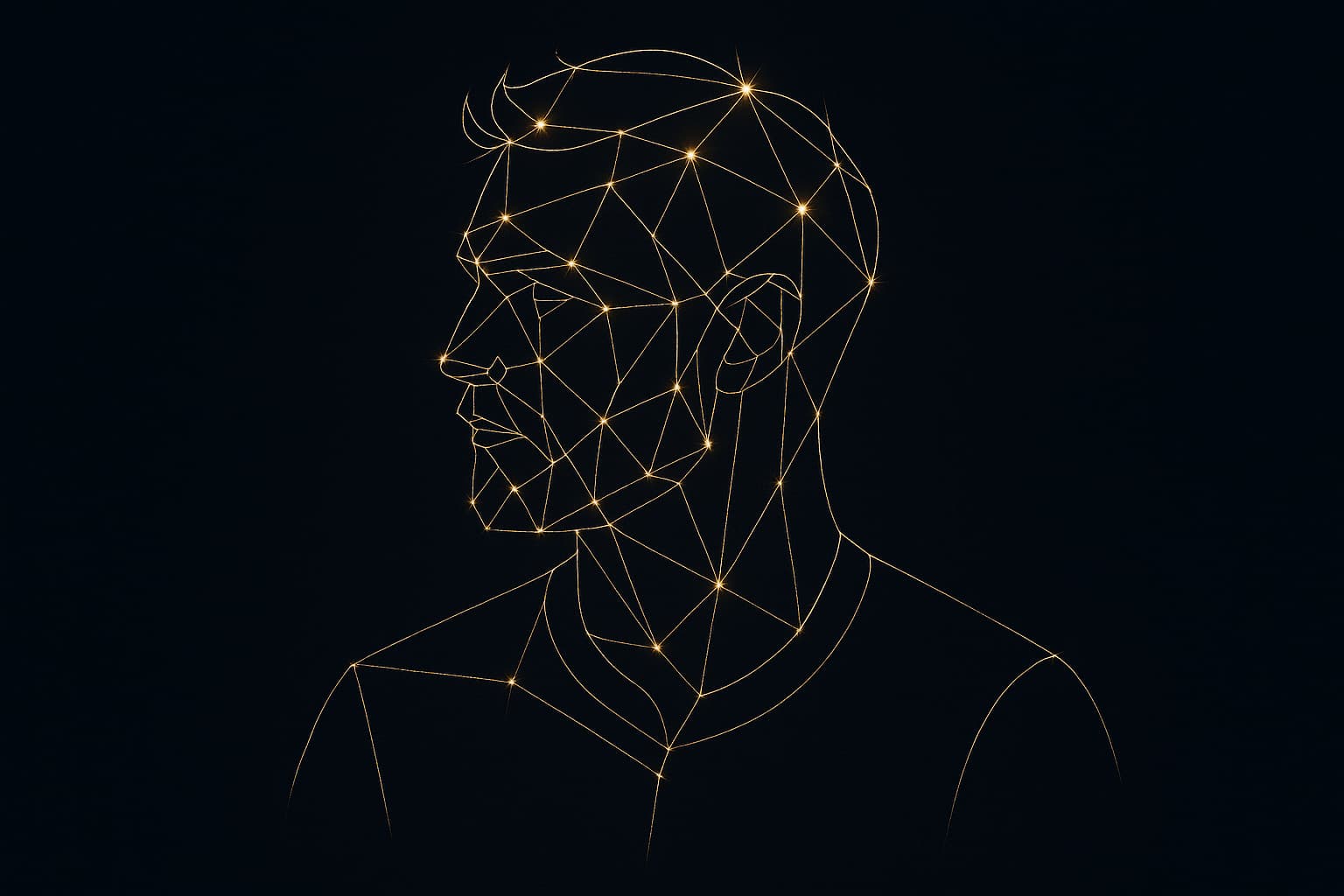 Illustrated constellation portrait accompanying Theo's testimonial